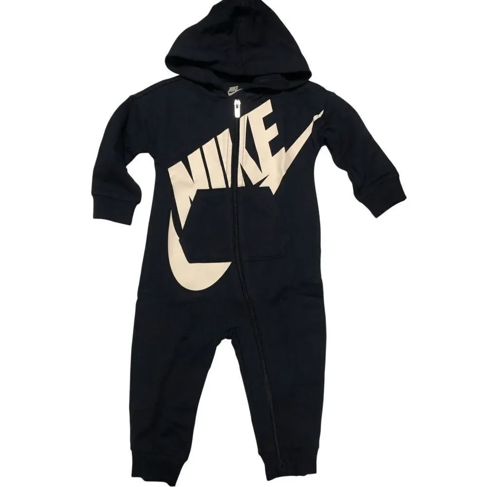 Nike Baby Hooded Romper Navy Blue Size 12M